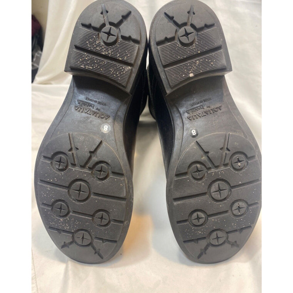 Aquatalia By Marvin K Women’s Black Leather Buckle Mid Calf Moto Boots Size 8 - Picture 10 of 11